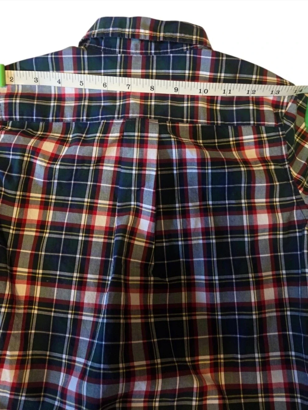 Ralph Lauren Boys Size 7 Plaid Button Down Shirt Natural Stretch